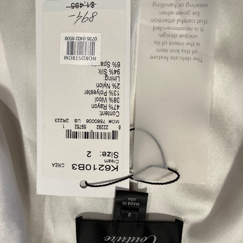 NWT St. John Couture white ruffled jacket size 2 - Picture 8 of 10